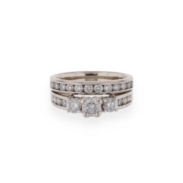 white-gold-and-diamond-ring-set