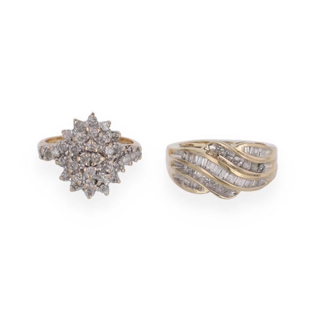 two-gold-and-diamond-rings
