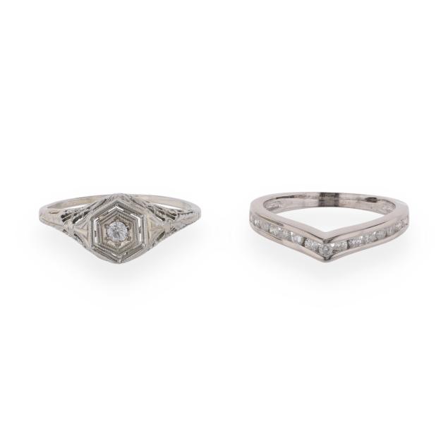 a-white-gold-and-diamond-ring-and-band