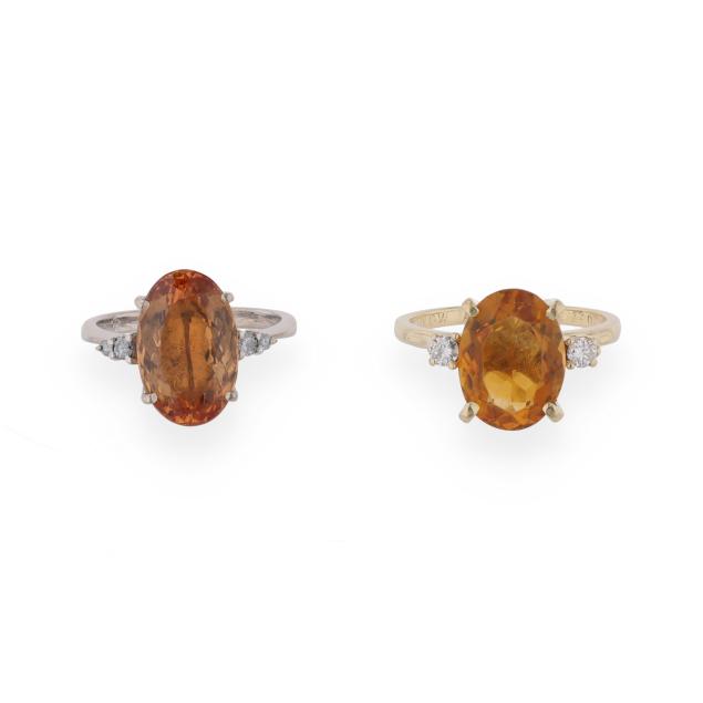 two-gold-gem-set-and-diamond-rings