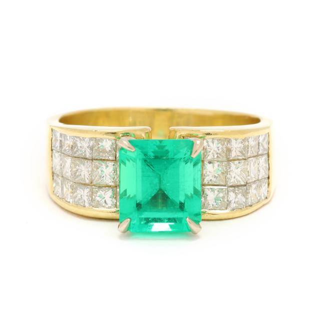 gold-emerald-and-diamond-ring