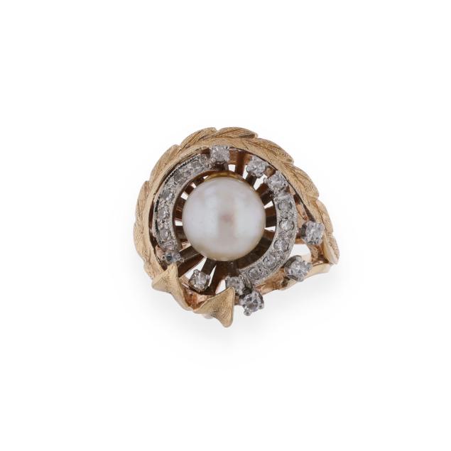 vintage-gold-pearl-and-diamond-ring