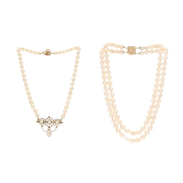two-pearl-necklaces