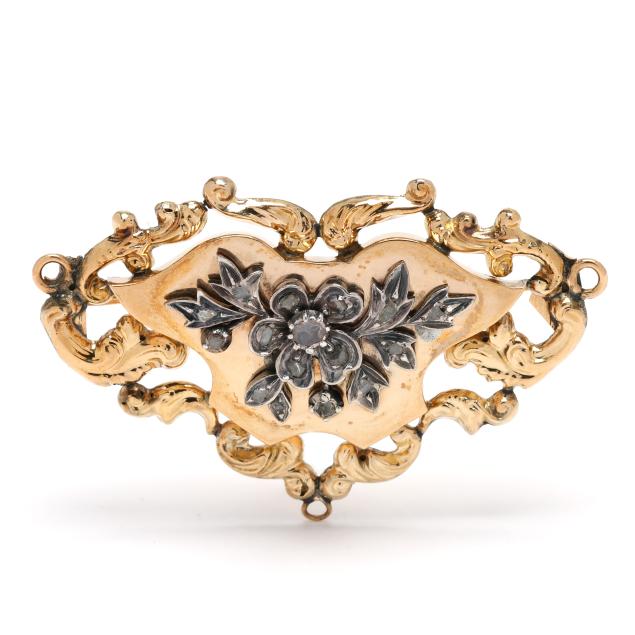 antique-gold-and-diamond-brooch