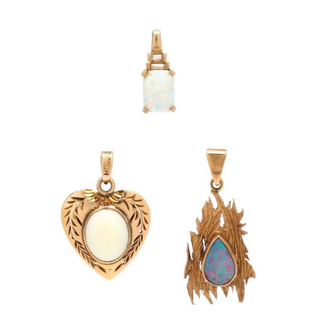 three-gold-and-opal-pendants