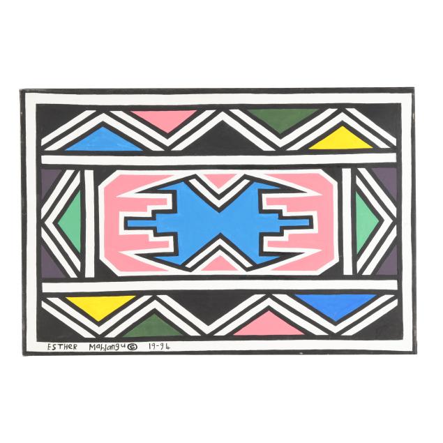 dr-esther-mahlangu-south-african-b-1935-ndebele-abstract