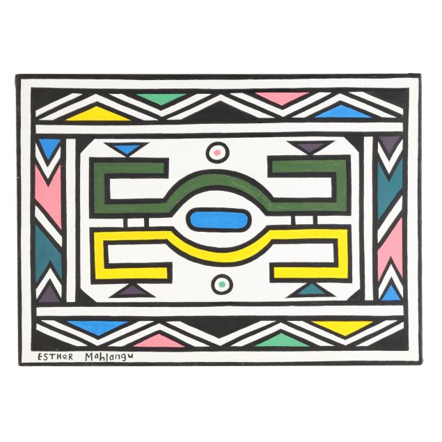 dr-esther-mahlangu-south-african-b-1935-ndebele-abstract