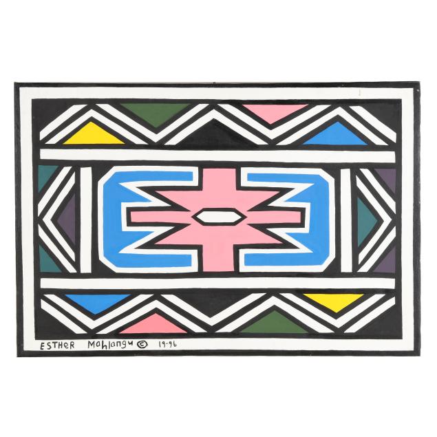 dr-esther-mahlangu-south-african-b-1935-ndebele-abstract