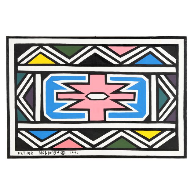dr-esther-mahlangu-south-african-b-1935-ndebele-abstract