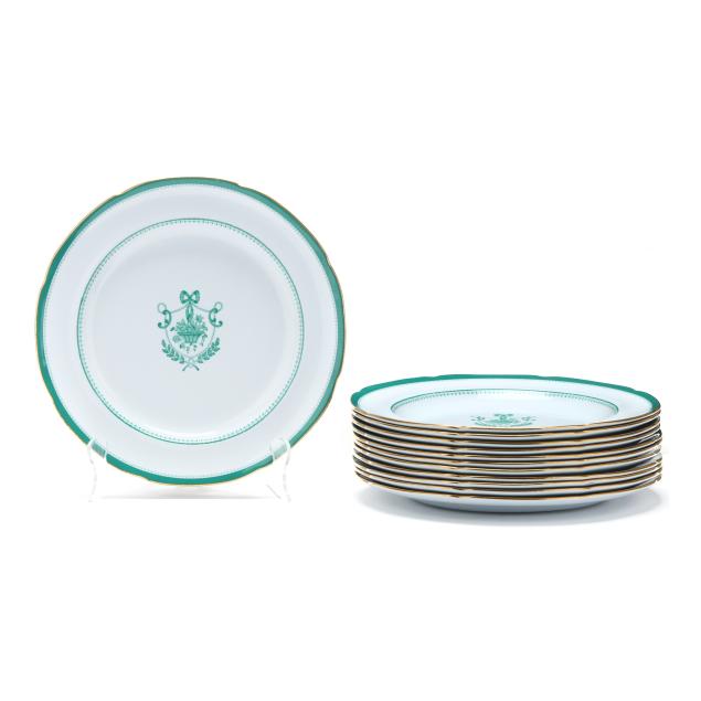 copeland-spode-twelve-i-green-newburyport-i-stoneware-plates