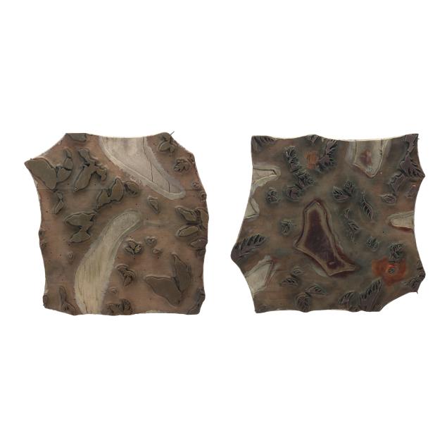 two-antique-french-textile-printing-blocks-with-foliate-pattern