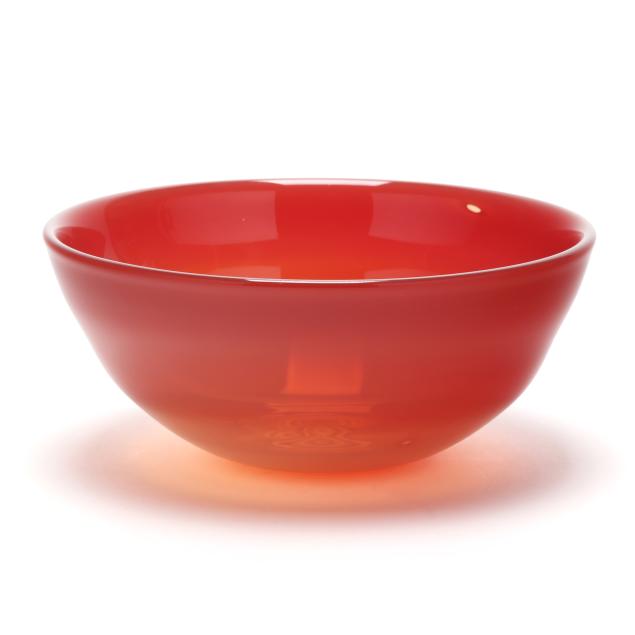 sonja-blomdahl-american-b-1952-small-coral-art-glass-bowl