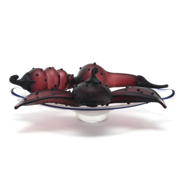 robert-levin-nc-b-1948-art-glass-fruits-and-centerpiece-bowl