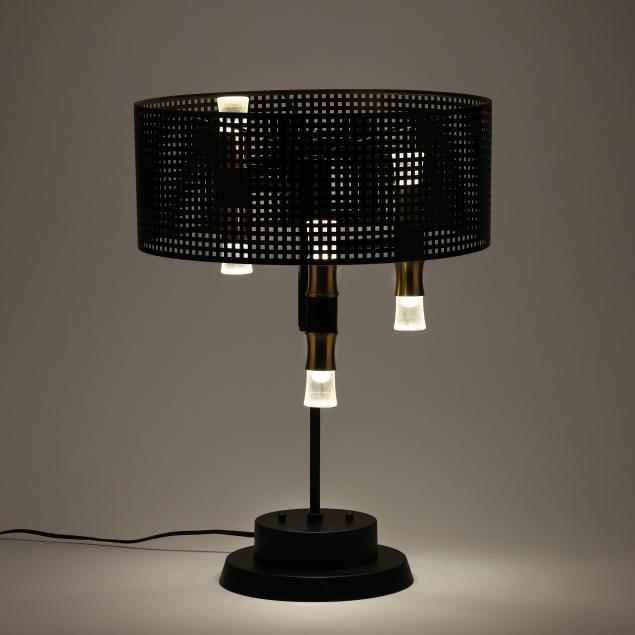 john-shoneman-nc-b-1949-fabricated-pierced-metal-and-acrylic-table-lamp