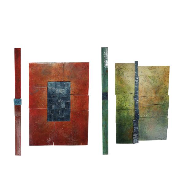 naira-rafik-barseghian-armenian-american-20th-century-four-art-pottery-panels