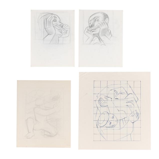 emilio-amero-mexican-1901-1976-four-original-sketches