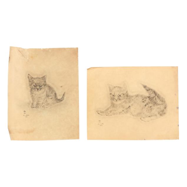 leonard-tsuguharu-foujita-french-japanes-1886-1968-two-plates-from-i-the-book-of-cats-i