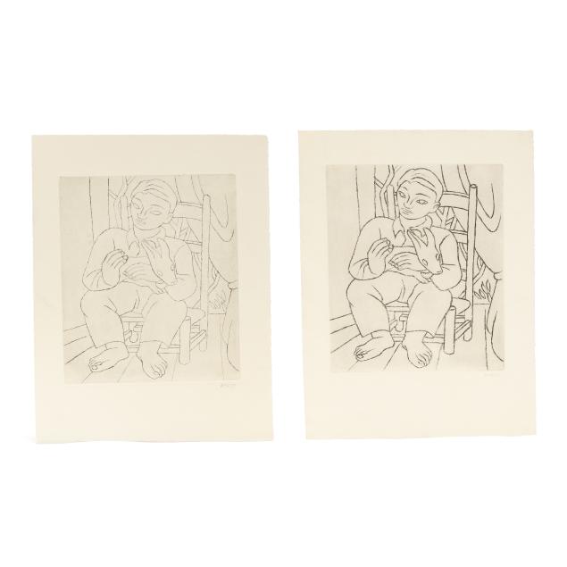 emilio-amero-mexican-1901-1976-pair-of-etchings-i-boy-with-rabbit-i