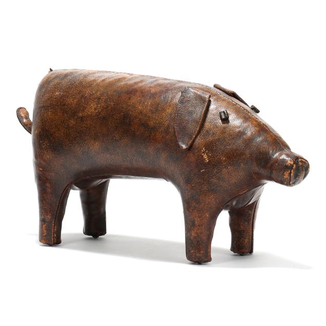 dimitri-omersa-for-liberty-london-leather-pig-footstool