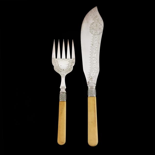 antique-english-silver-plated-fish-set