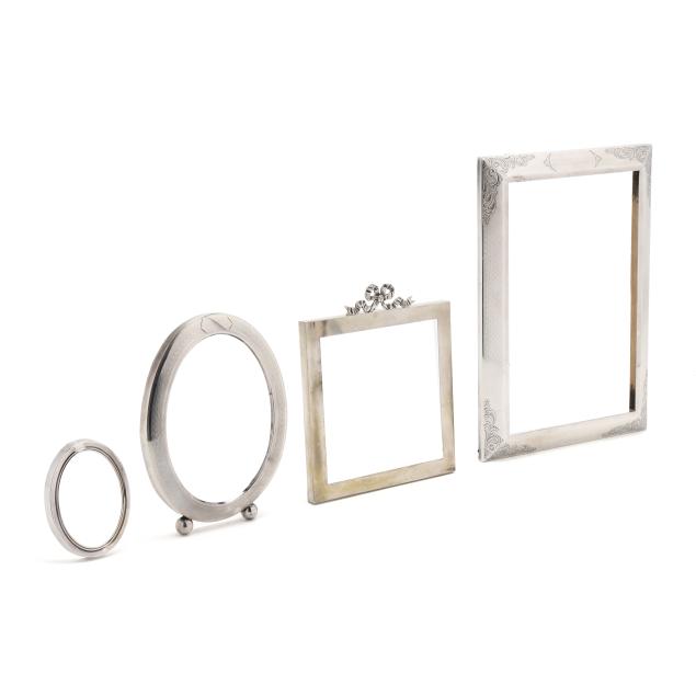 assortment-of-four-silver-picture-frames