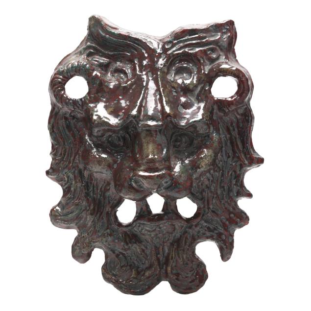 pottery-wall-relief-of-a-lion-mask