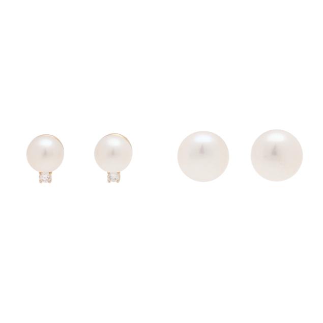 two-pairs-of-gold-and-pearl-stud-earrings
