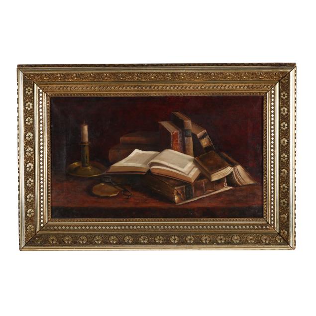 vintage-still-life-with-candle-and-books