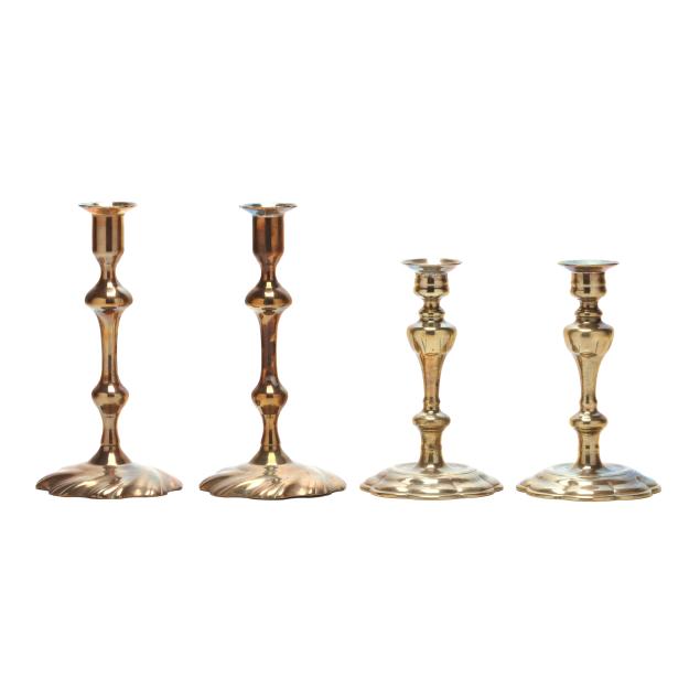 two-pairs-of-18th-c-queen-anne-brass-candlesticks