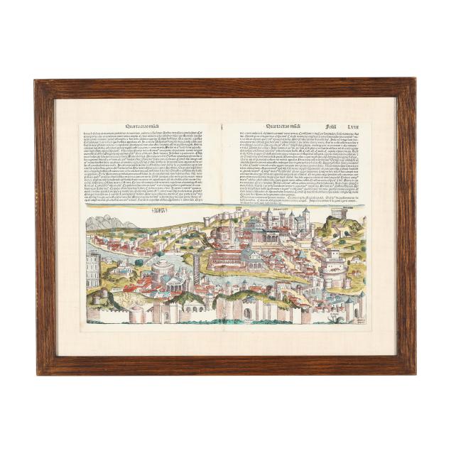 incunable-leaves-from-i-nuremberg-chronicle-i-presenting-early-views-of-rome-and-genoa