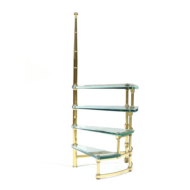 hollywood-regency-brass-and-glass-library-steps