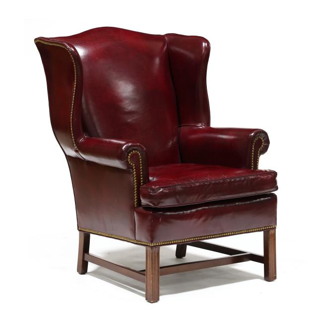hancock-moore-leather-upholstered-chippendale-style-easy-chair