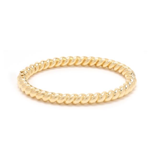 gold-rope-twist-motif-bangle-bracelet-italy