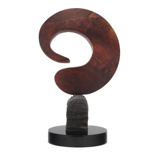 william-moore-nc-i-untitled-i-carved-wood-and-bronze-table-sculpture