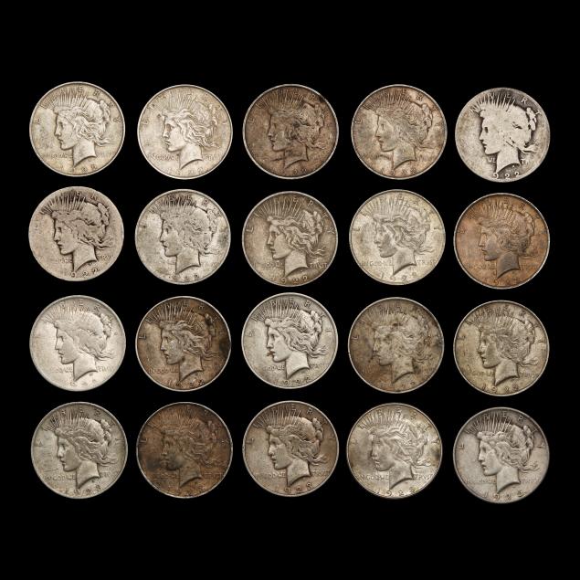 roll-of-twenty-circulated-peace-dollars