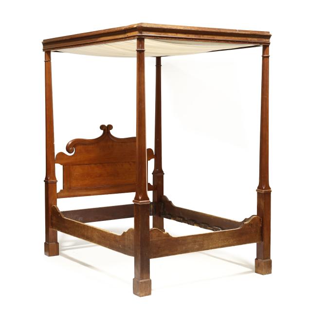 american-classical-cherry-tall-post-bed-with-tester