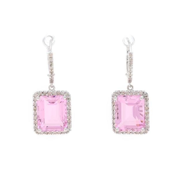 white-gold-synthetic-pink-quartz-and-diamond-earrings