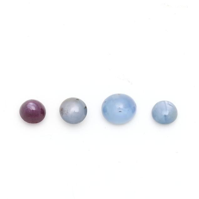 group-of-three-star-sapphires-and-a-star-ruby