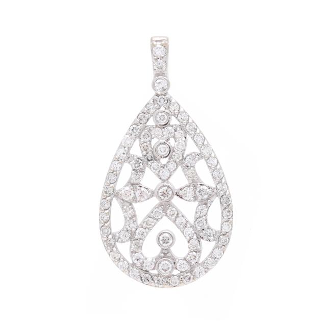 white-gold-and-diamond-pear-shaped-pendant