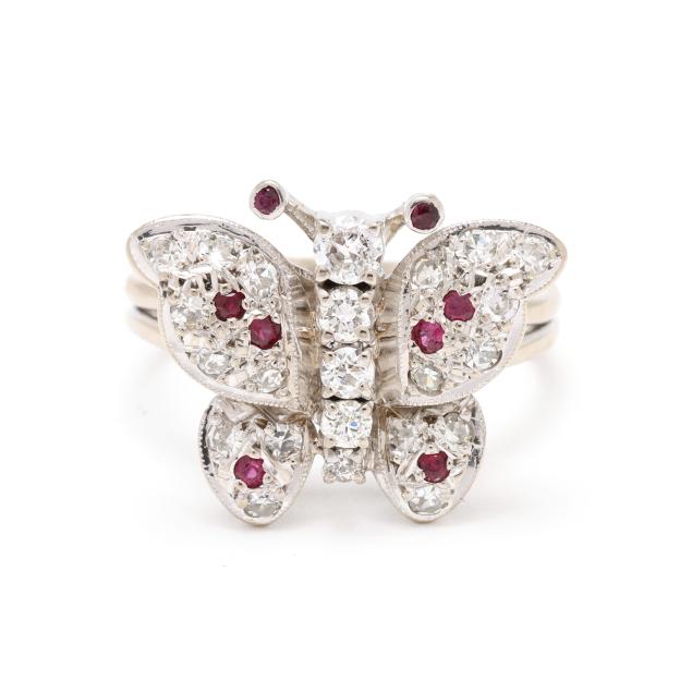 white-gold-diamond-and-ruby-butterfly-ring