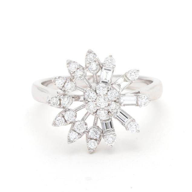 white-gold-and-diamond-cluster-ring