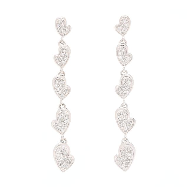white-gold-and-diamond-heart-dangle-earrings