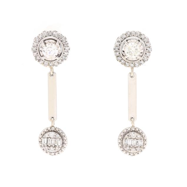 white-gold-and-diamond-dangle-earrings