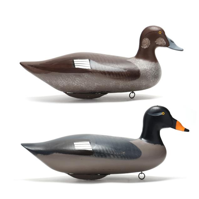 captn-harry-jobes-md-1936-2019-pair-of-white-winged-scoters