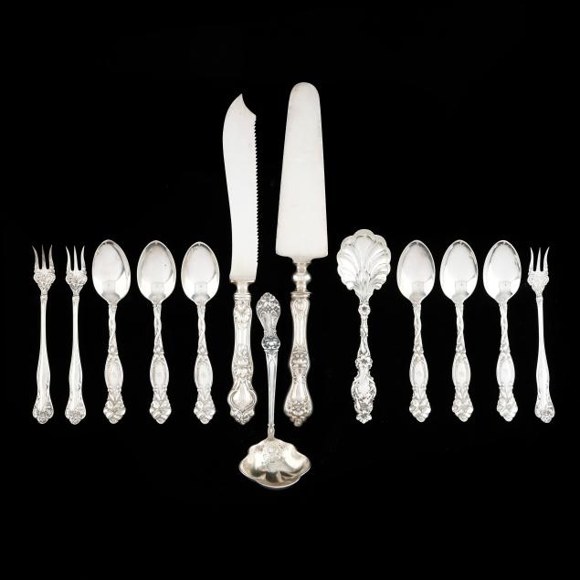 assortment-of-art-nouveau-sterling-silver-flatware
