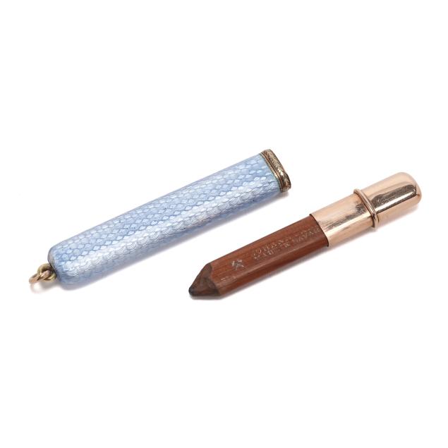 russian-gold-and-guilloche-enameled-pencil
