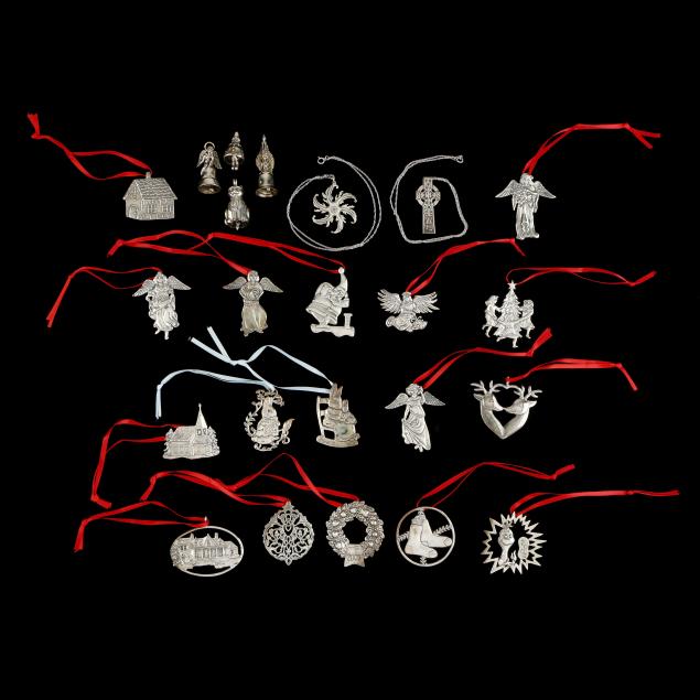 twenty-three-hand-hammer-sterling-silver-christmas-ornaments