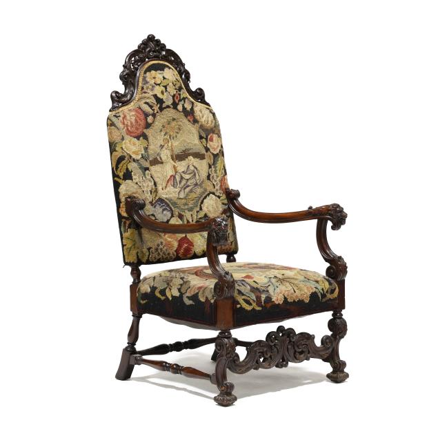 italian-renaissance-revival-tapestry-upholstered-great-chair