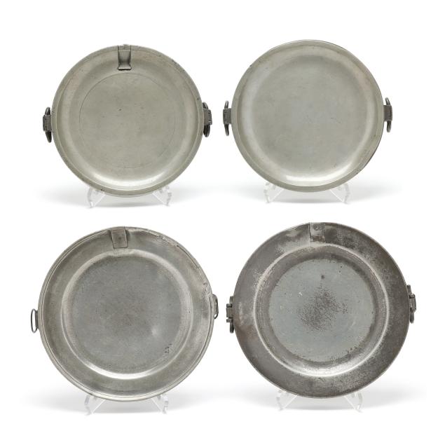 four-antique-english-pewter-warming-dishes