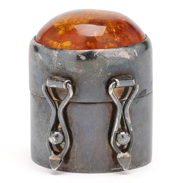 hand-crafted-sterling-silver-and-amber-mounted-box